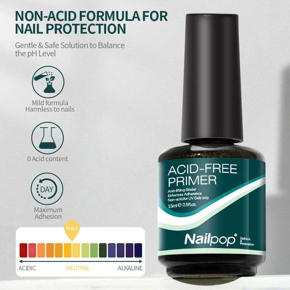 Nail Dehydrator and Primer Acid Free Natural Nail Prep Dehydrate Bond Primer Bonding Polish Soft Nails Tips Gel Nail Supplies 250319