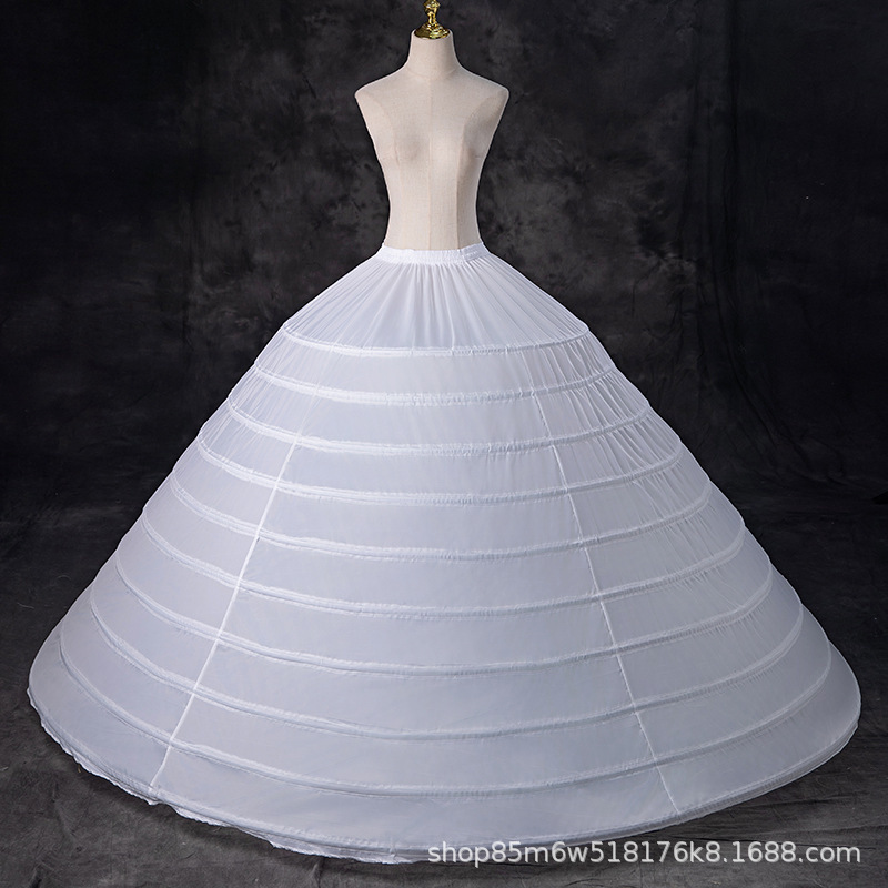 High Quality Bustle White 10 Hoops Petticoat Plus Size Crinoline Slip Underskirt For Wedding Dress Bridal Prom Quinceanera Gowns Diameter 170cm