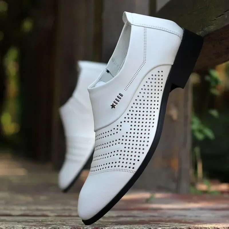 Dress Moccasins For Men Mens Italian Leather Men's Loafers Formal White Wedding Designer Shoes