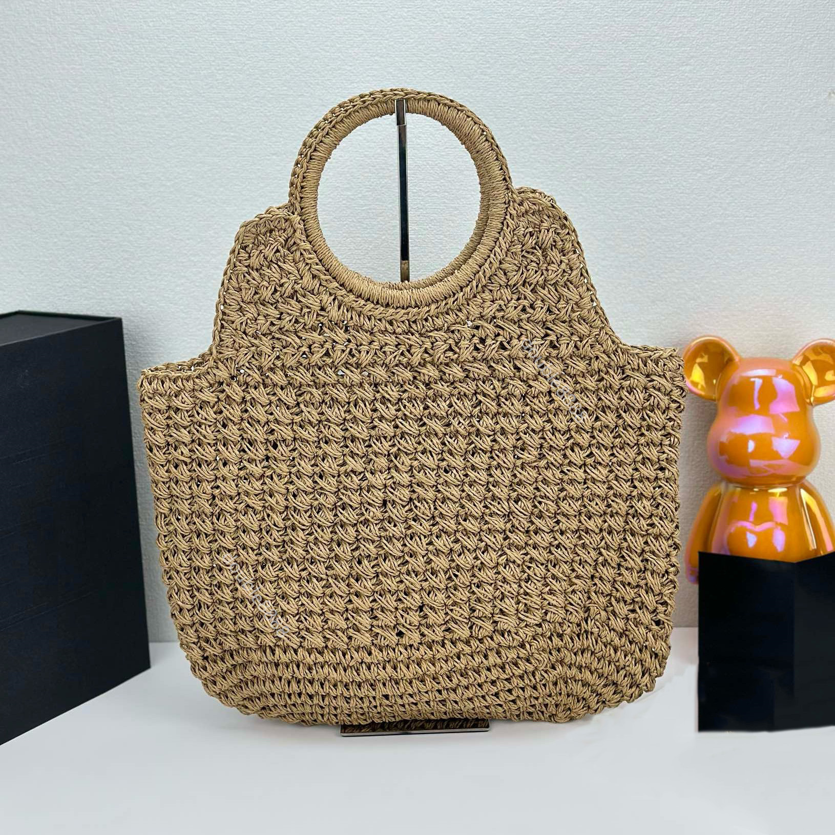 Beach Bag Designer Tote Bag Women'S Handbag Summer Woven Purses Lady Crochet Bag Shopping Luxury Handbags Straw Seaside Bag