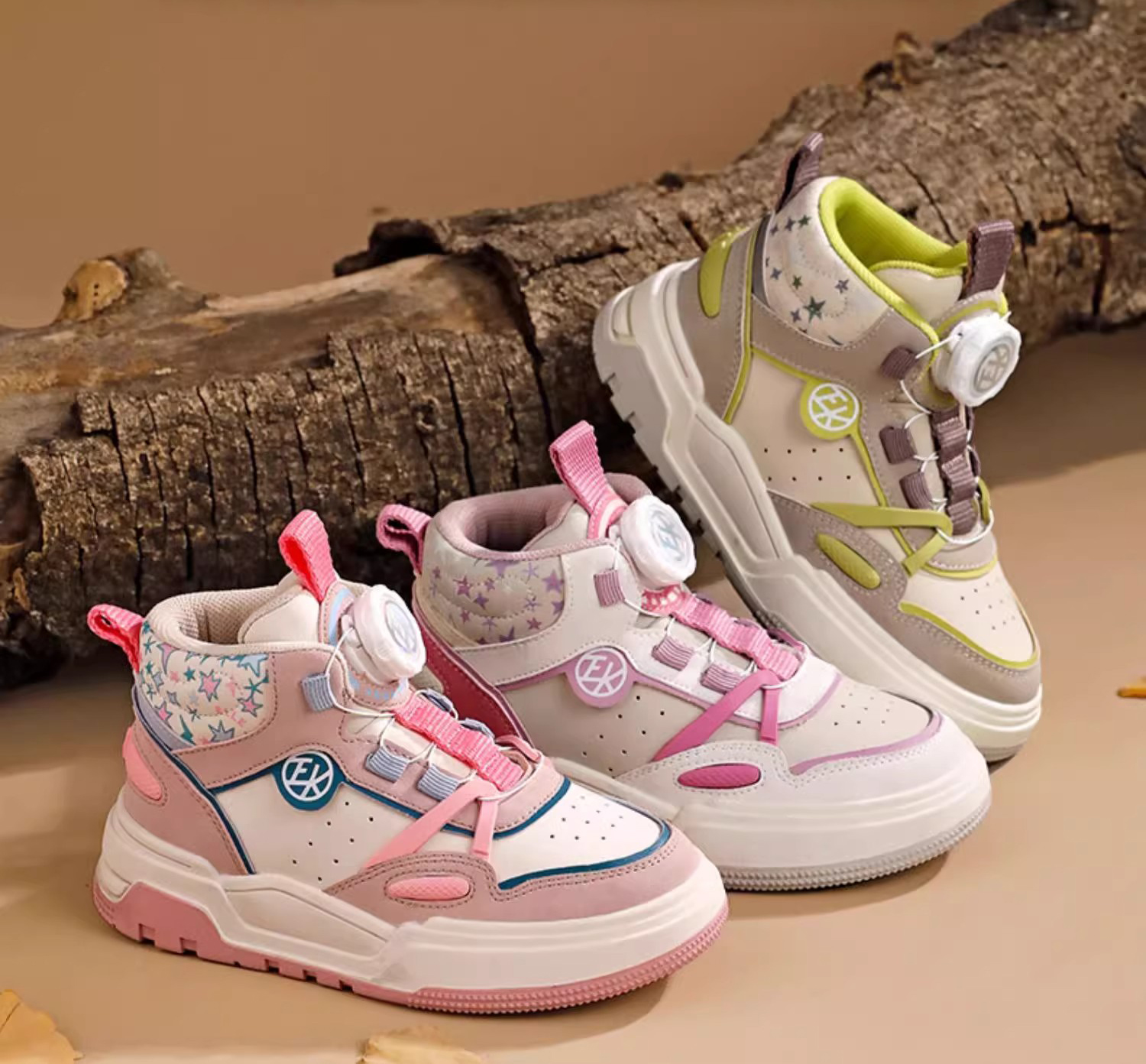 Ariaca High Top Boys Board Shoes Soft Sole Knob Adjustable Kids Shoes Spring New