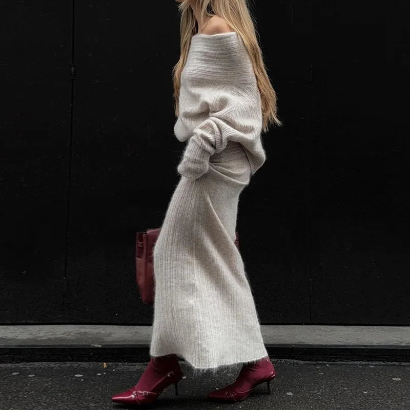 Lygens Knitting Elegant Bodycon Solid Stretchy High Waist WomenS Skirts Winter Wholesale Streetwear Korean Y2K Fashion Clothes 250320