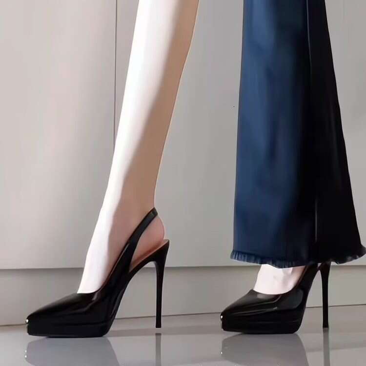 High Heel Non Tiring High Heels Waterproof Platform Summer White New Toe Cap Single Shoes Cm Pointed Sandals For Women S Feet