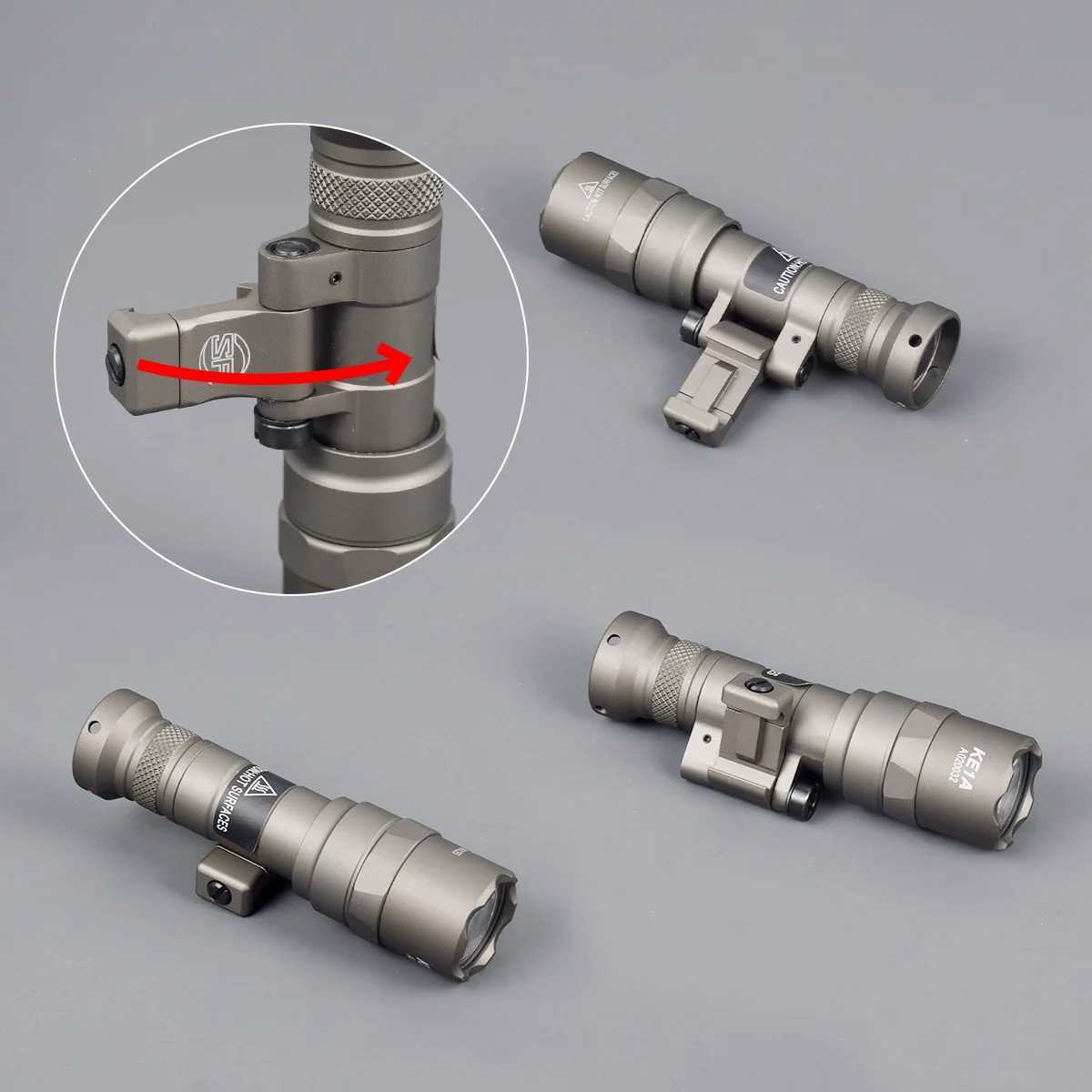 Tactical Offset Flashlight M340C M640DF M340V M640V Strobe Mini Scout Light PRO Compact LED Airsoft Weapon Light X250321