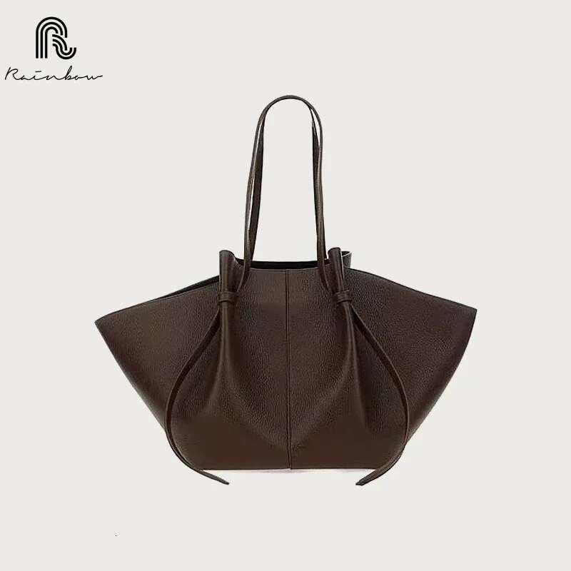 Designer bag RAINBOW Matte Leather Large Capacity Brand Design Women's Shoulder Bag Solid High-End Shopping Fashion Ladies Handbag