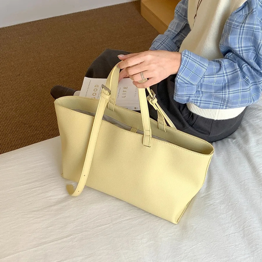 Leisure soft handbag womens PU leather shoulder bag highquality and wallet large shopping 250320