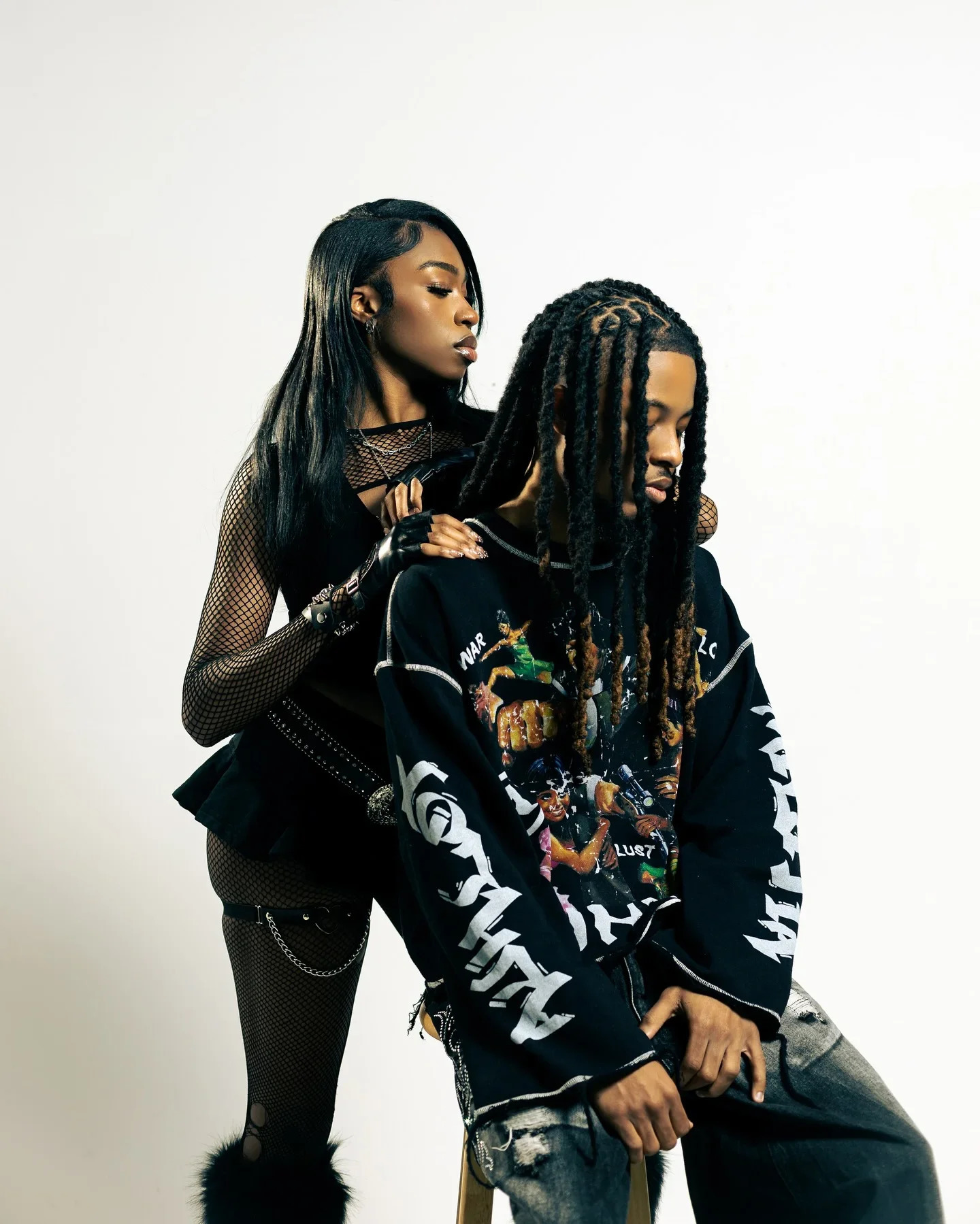 Harajuku long sleeved Tshirt Y2K hiphop oversized round neck casual Gothic clothing 250312