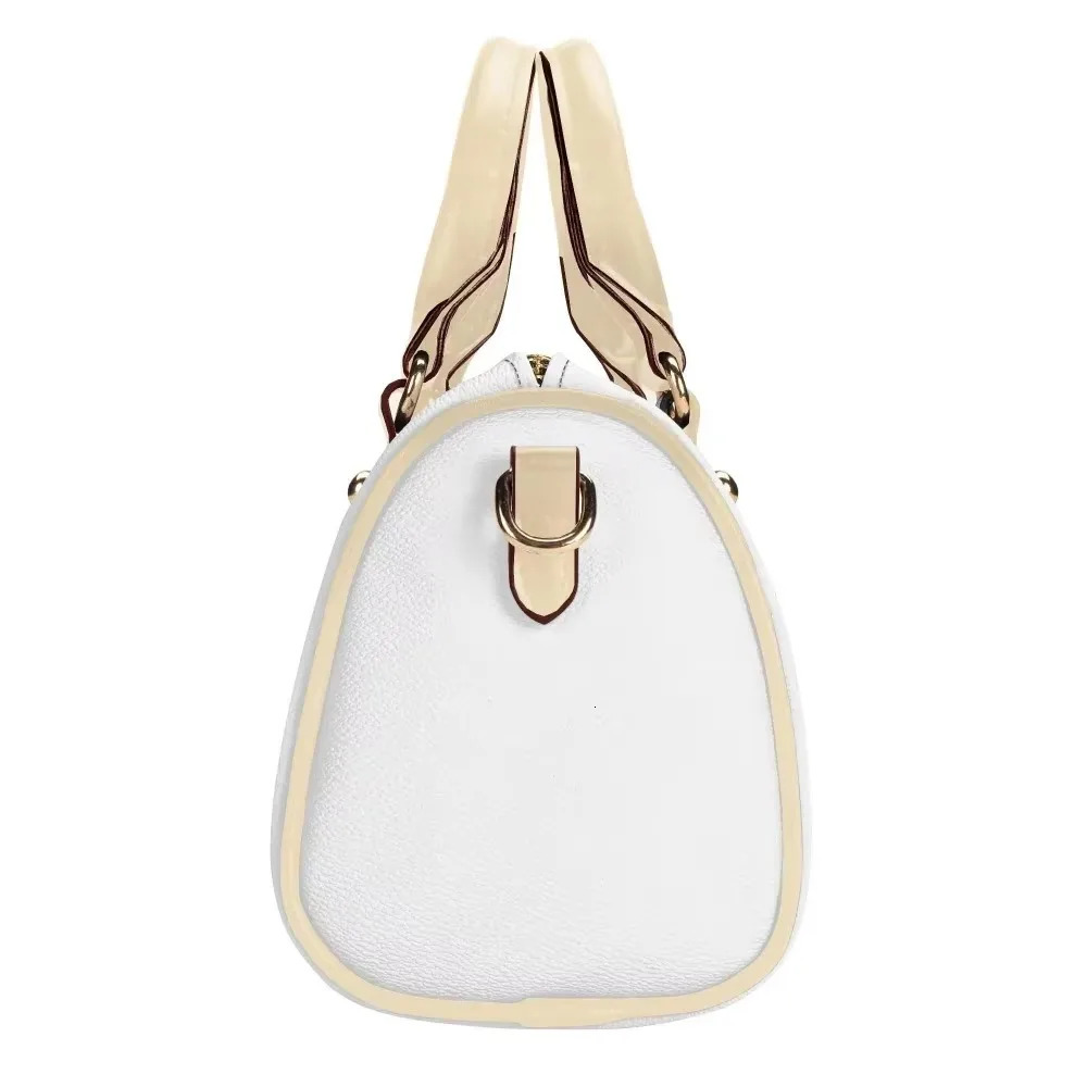 Customized womens leather Boston bag lightweight portable waterproof mini handbag 250320