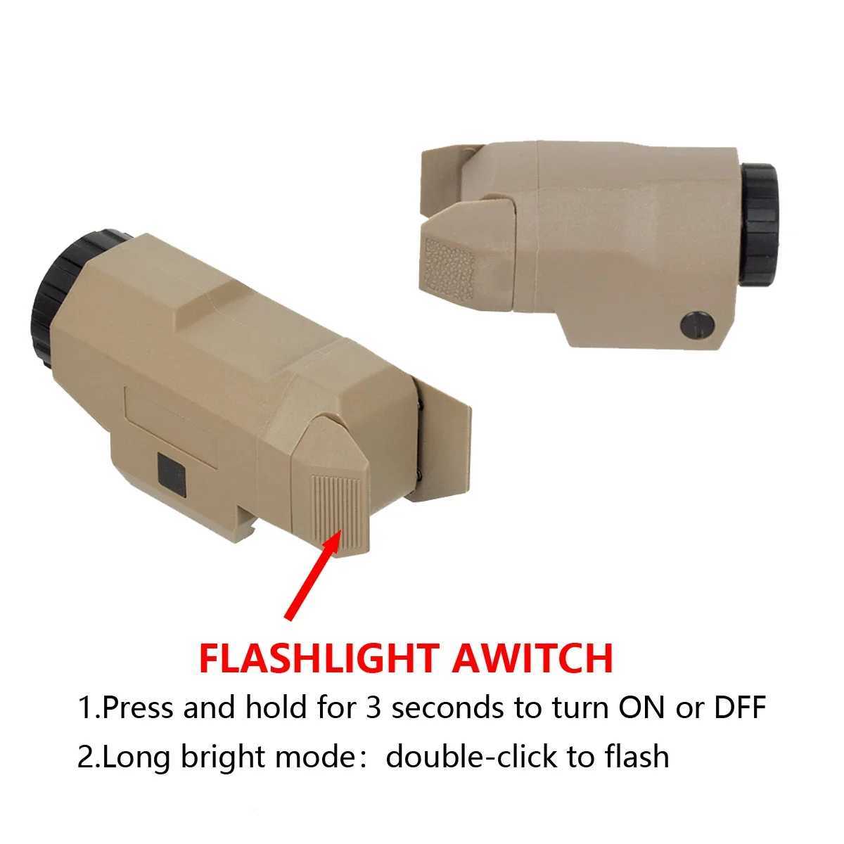 Tactical INFORCE APL APL-C Weapon Gun Light Airsoft Rifle Strobe LED Torch Fit 20mm Rail Pistol AR15 AK47 Hunting Flashlight X250321