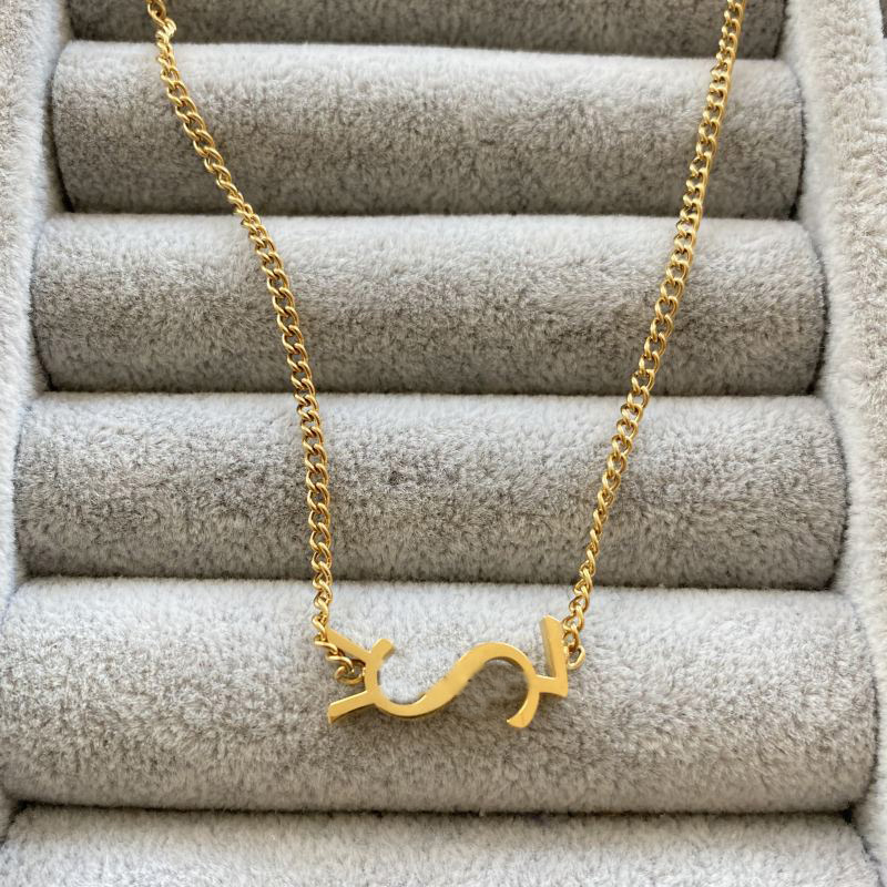 Top Quality Women Designer Earrings Necklace Stainless Steel Trendy Style Gold Silver Rose Colors Sets Heart Letter Love Pendant Fashion Jewelry Wholesale