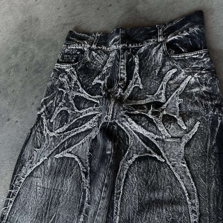 High American Street Hip Hop Harajuku Gothic Jeans Loose Men's and Women's Casual Pants