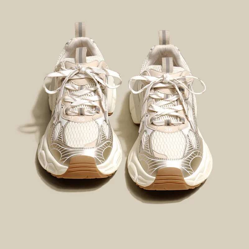 New Designers White Sneakers Women Flats Lace Up Vulcanize Shoes Female Mesh Wedge Platform Casual atillas Mujer2025