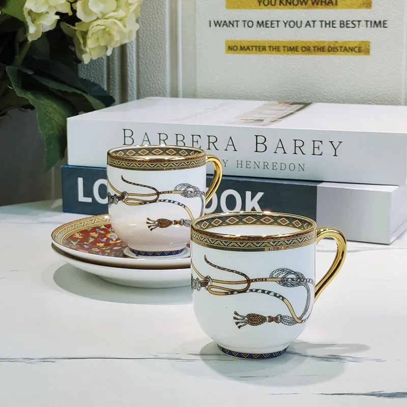 Coffee Cup Exquisite Ceramic Espresso High Value Drinking Cups with Handle Mug for Office Novelty Gift with Original Box 250321