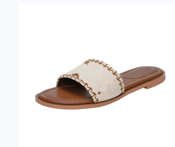 63 Designer Sandals Women Interlocking V Sandal Slides Rubber Slippers Ladies Flat Beach Jelly Orange Summer Fall Mules Outdoor Waterproof Size 35-42