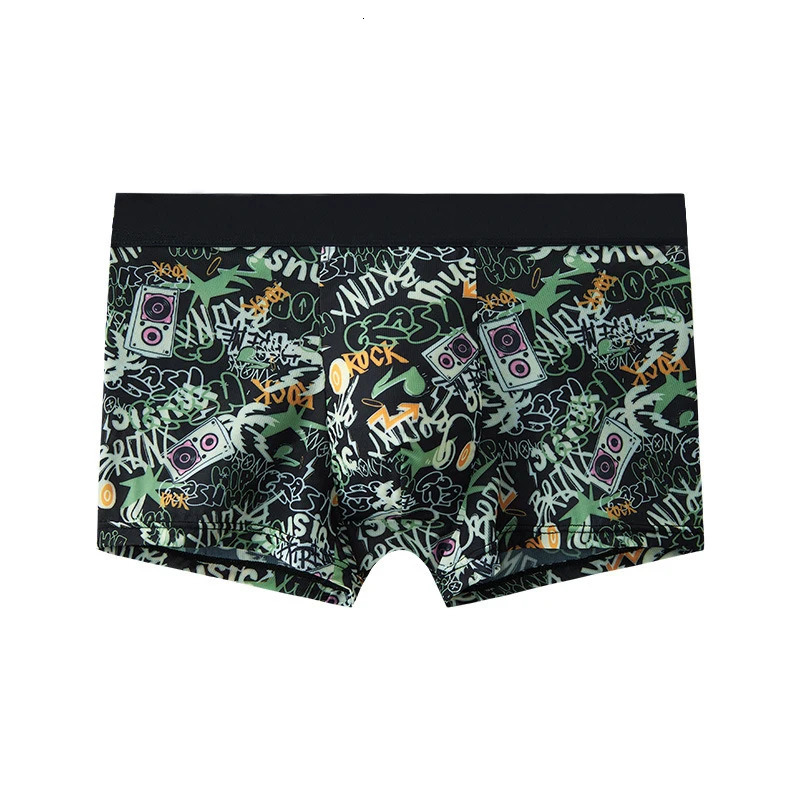 Sexy Man Underwear Breathable Flat Corner Green Cute Men PantsFashionable Mens Boxer Shorts Size 4XL Briefs 250320
