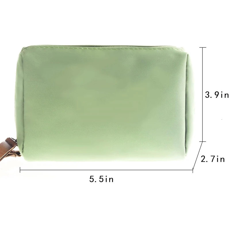 Small solid portable makeup bag travel makeup bag wallet storage organizer daily makeup box mini handbag 250320