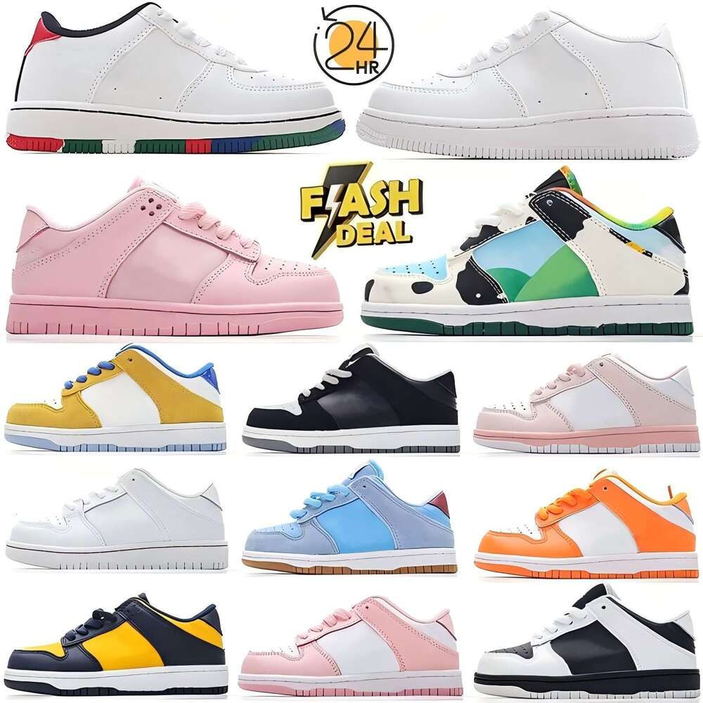 with box boys shoes kids shoes Toddler sneakers low pink Green Black BABY infant boys girls youth Basketball shoe Designer trainer toddler sneakers