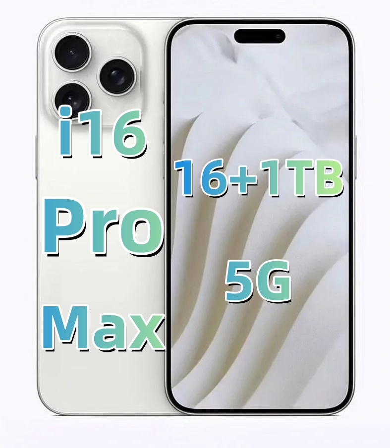 i16 Pro Max 5G smartphone, 16GB RAM, 1TB storage, 7.3-inch display and facial recognition, unlocked phone, Android deca-core processor, HD