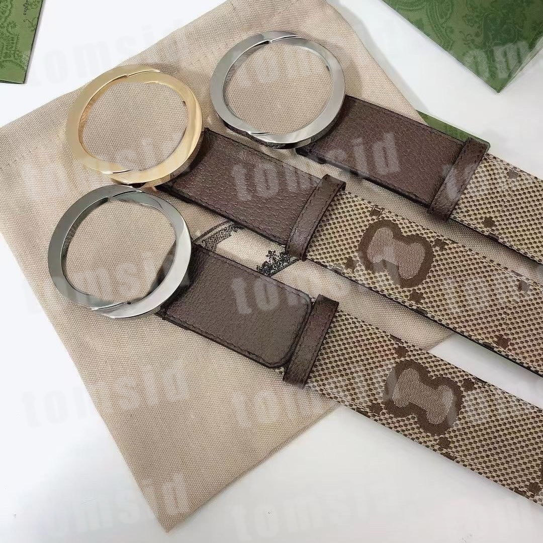 Men Designer Belt Ceinture Luxe Silver Gold Button Canvas Leather Splicing Belts Width 4.0cm Classic Jumbo Waistband Genuine Leather Belt With Box BXD2503211F