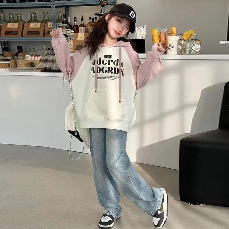 Ddmyshoesvip Spring And New Mid University Children S Autumn Girls Western Korean Edition Hoodie