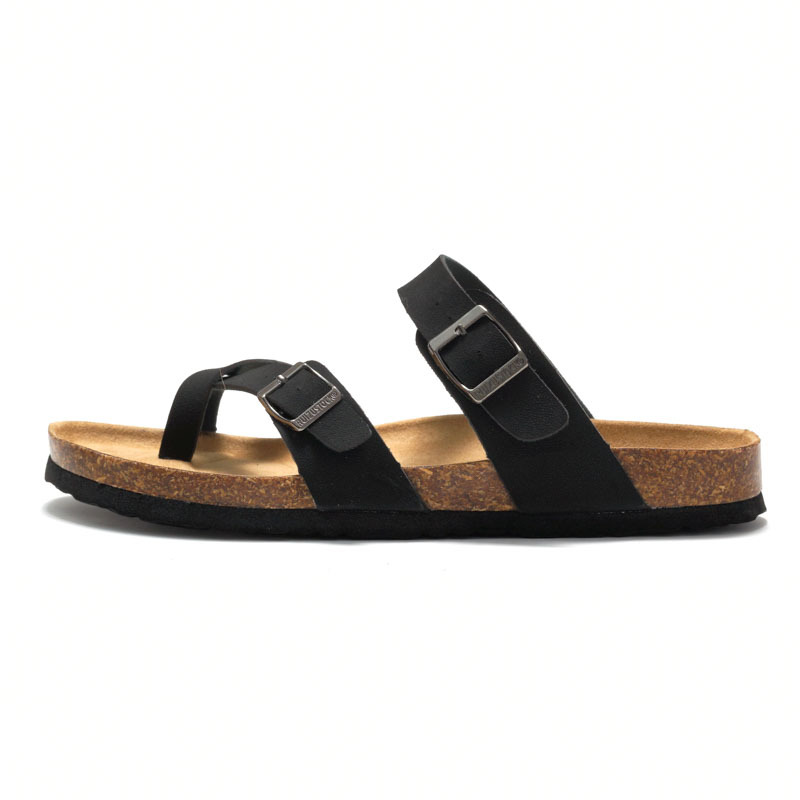 New fashion men's and women's cork hot slippers frosted style, couples beach easy to wear sandals a line horse shoes