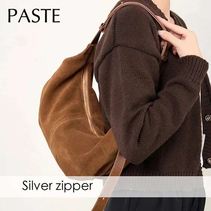 Euro Stylish High-End Chamois Single Shoulder For Women Matte Suede Leather Female Crossbody Bag 2025 The Latest Handbags