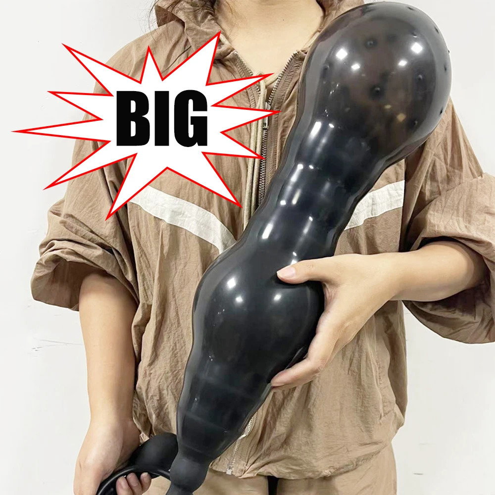 18-52cm Inflatable Anal Beads Anal Plug For Women Vaginal Dilator Men Butt Expander Big Dildos Female Masturbator Sex Toys Adult 250320