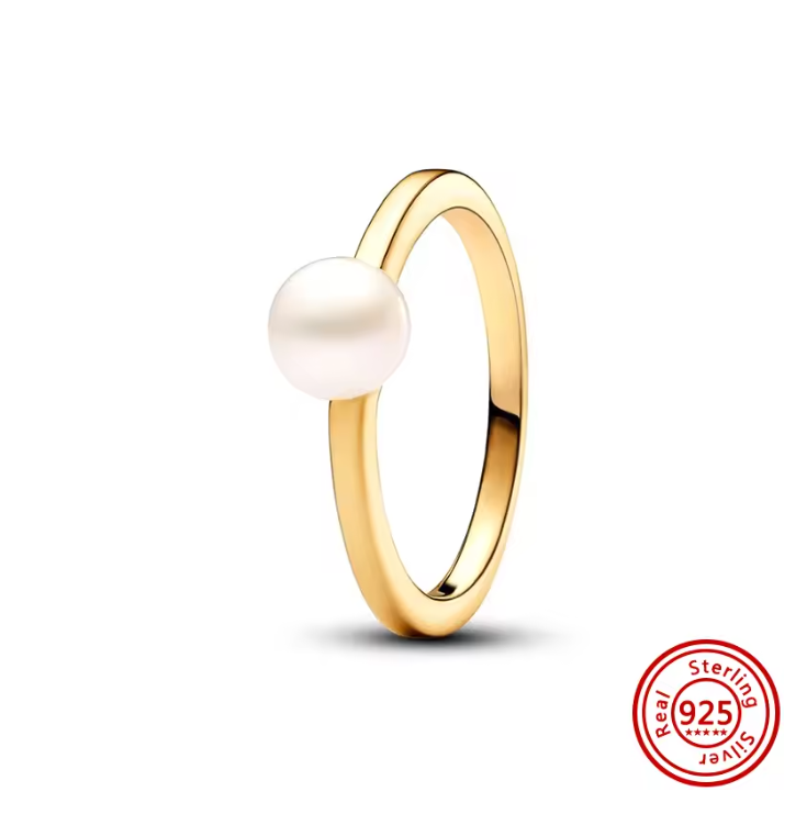 New 925 Sterling Silver Classic Pearl Star Moon Ring Sparkling Butterfly Zircon Rings For Women Jewelry Gift for Friend Fashion jewellry wholesale