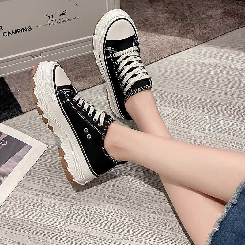 Shallow mouth shoe ring 2024 platform sliding sports shoes Autumn round toe crawlers New summer sports Autumn Clogs Y250320