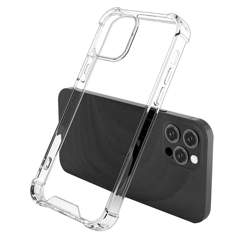 Airbag Four Corners Clear Acrylic Shockproof Case For iPhone 16E 16 15 14 13 12 11 Pro Max X Samsung S25 Edge S24 FE S23 Ultra A06 A16 A26 A36 A05 A05