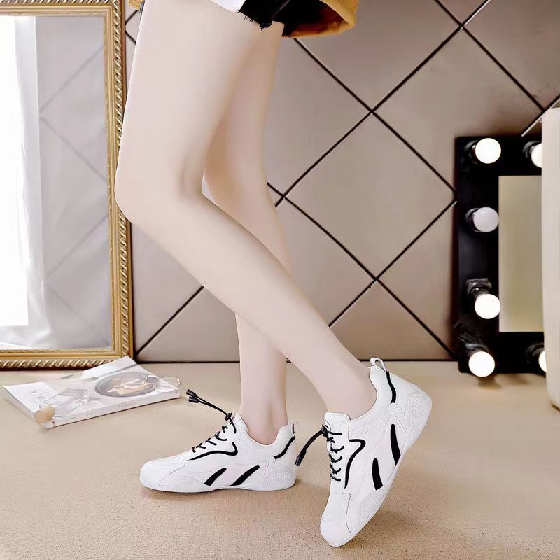 2025 New Korean Multi functional Casual Soft Bottom Leather Surface Designer Fashion Sports Shoes Women's Shoes