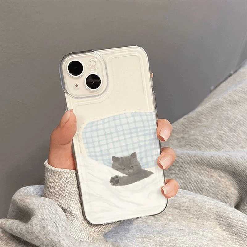 New Arrival Dog Cat Couple Phone Case For iPhone 16E 16 15 11 12 14 13 Pro Max Mini XS XR 7 8 Plus SE2 Cute Cartoon Animal Shockproof Cover T250321
