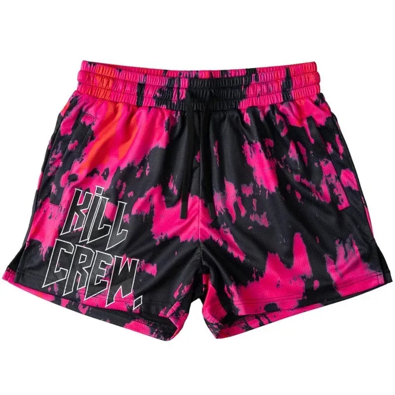 2025 sports shorts mens quarter knee and above pants summer fitness running breathable fast drying basketball 250320