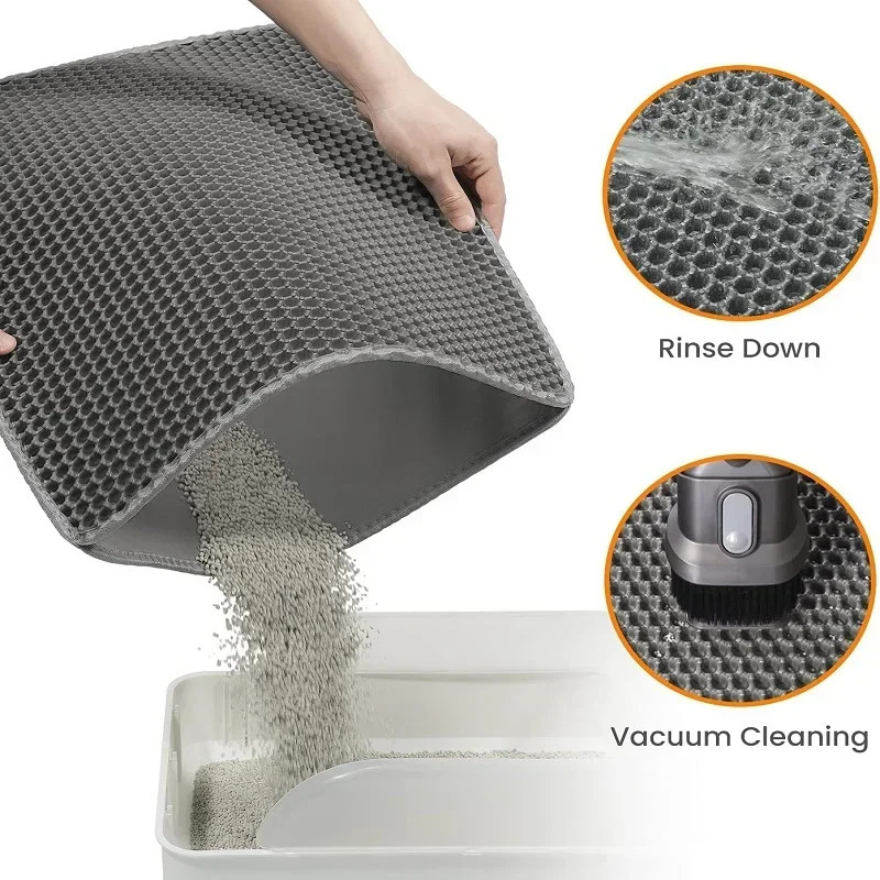 Cat Litter Mat Pet Toilet Waterproof Double Layer Box Nonslip Sand Washable Clean Pad Supplies 250312
