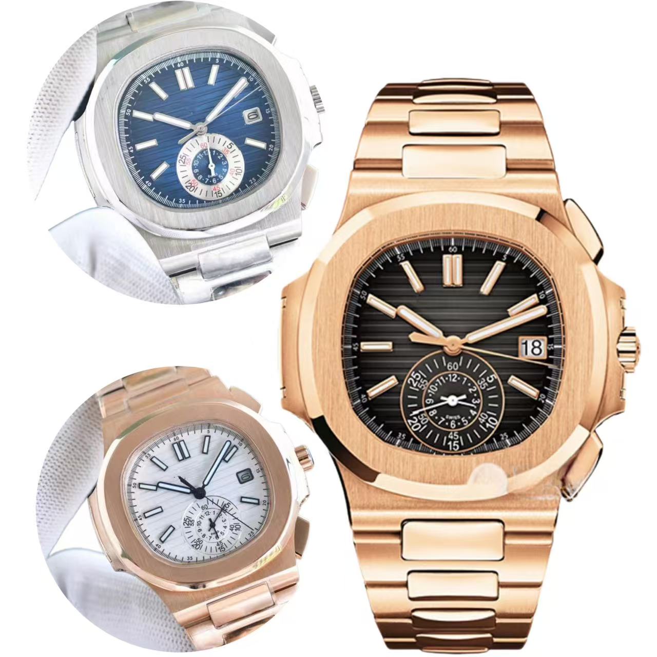 Designer watch man luxury 5980/5164 style newpp high quality full Stainless steel quart watches men waterproof reloj orologio montre