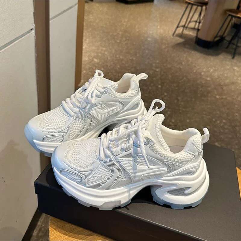 Casual Platform Round Toe Lace-Up Tennis Women Vulcanized Shoes Women's Sneakers