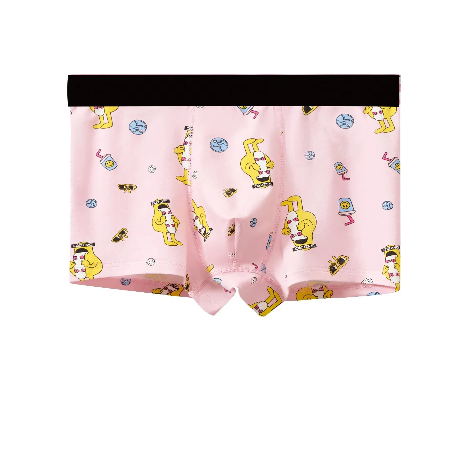 Sexy Mens Underwear Boxing Shorts Cotton Cute Moisturizing Willow Breathable Pink 250320