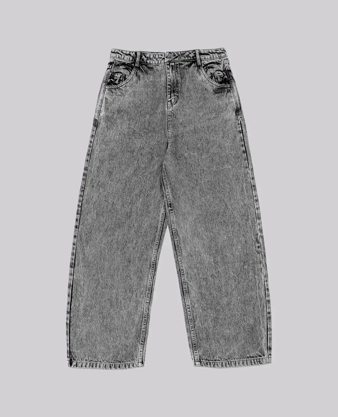 Street 90s Retro Embroidery Jeans Male R B Solid Color Loose Straight Pants Female Y2K Harajuku Hip Hop Punk Style Men Jeans 250320