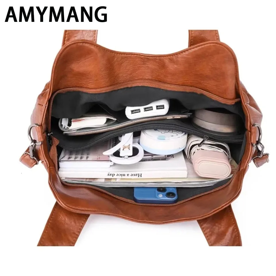 Solid color fashionable womens handbag soft leather casual cross bag shoulder messenger 250320