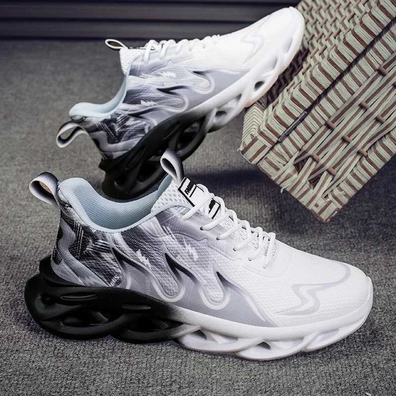 Mens Running Shoes Mesh Breathable Flat Cushioning Soft Cfortable Sneakers Outdoor Gym Trendy Casual Jogging Shoes for Men Y250320