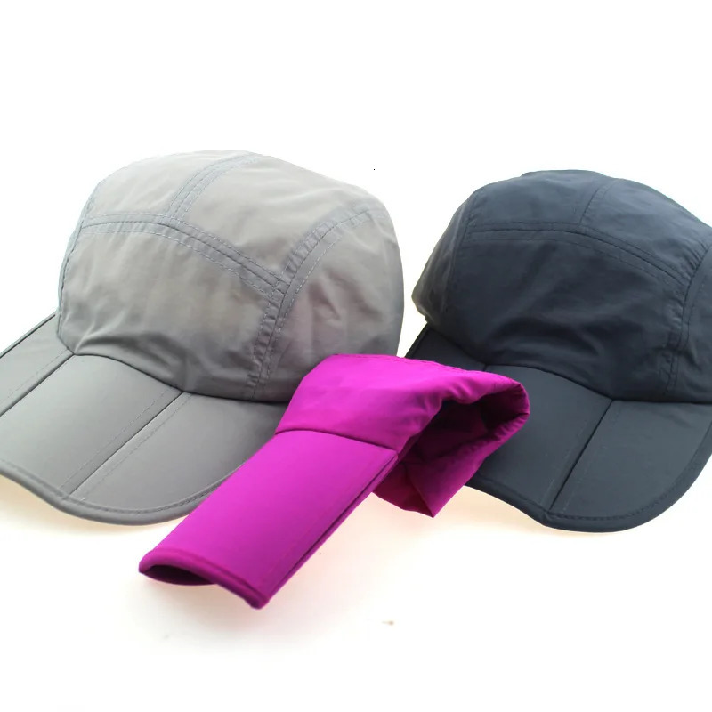 Quick-Drying Folding Baseball Cap Men Portable Outdoor Hiking Waterproof Hat Foldable Solid Caps Adjustable Trucker 250320