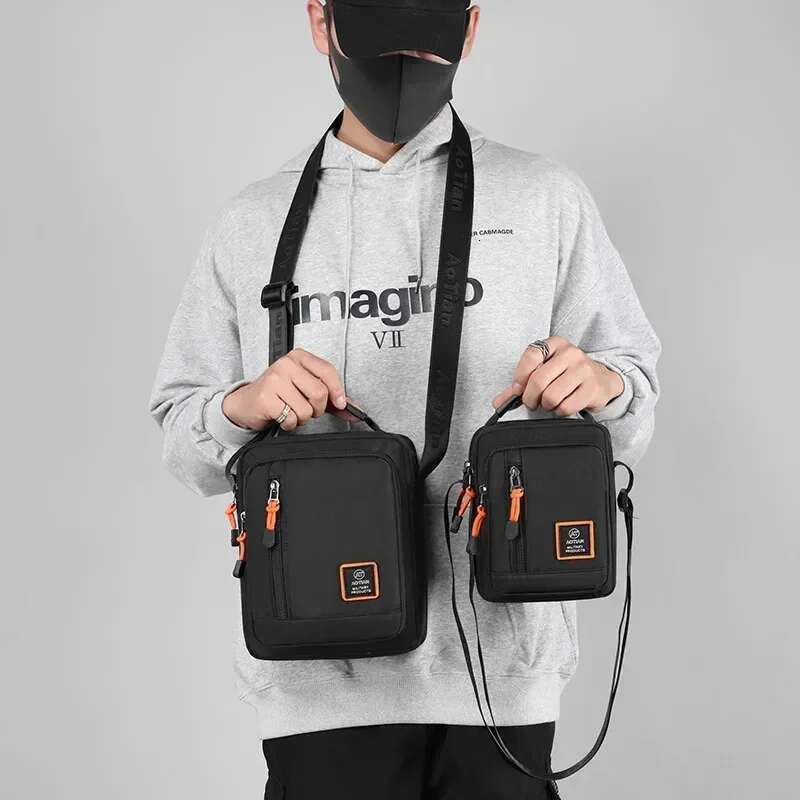 Multi-Function High Quality Nylon Man Messenger Crossbody Bags Fashion Casual Men's Small Bag Handbag Shoulder
