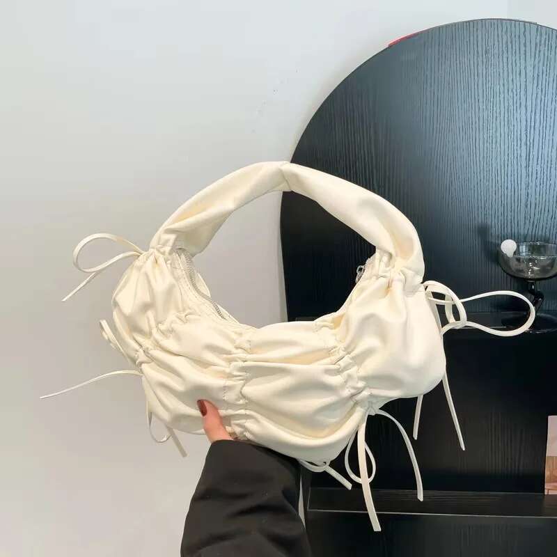 PU Bow Hobos Solid Design Fashion Versatile 2025 Hot Sale Bags For Women Popularity Stylish Exquisite Sweet Women's Handbags