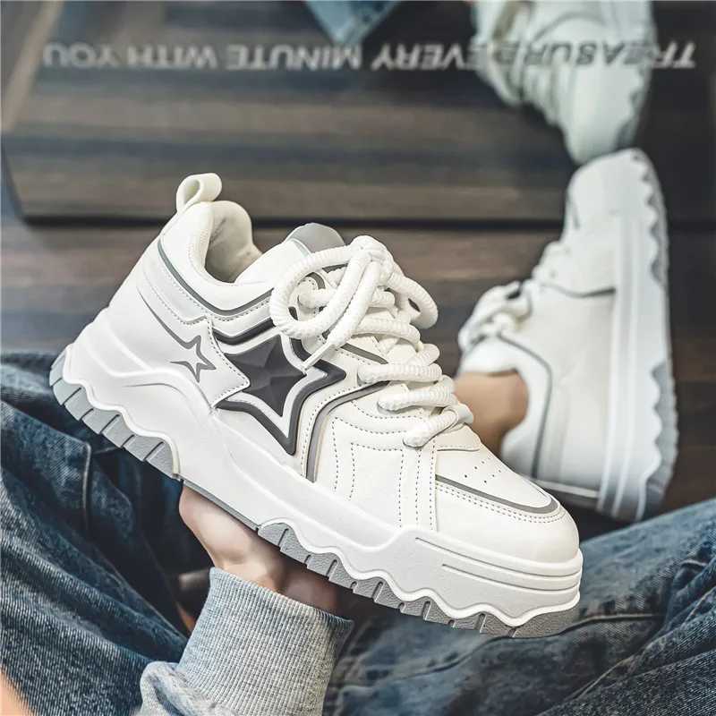Mens new full competition thick soled high gain casual sports shoes for students running sports anti slip casual mens shoes Y250320