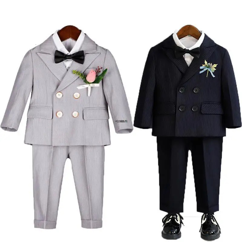 Boys Suit For Wedding 1Year Baby Kids Pograph Suit Children Formal Ceremony Tuxedo Dress Child Party Performance Costume 250320