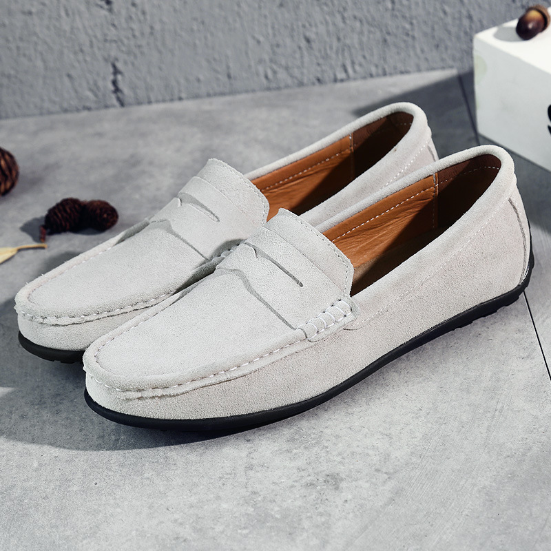 890 Spring and Autumn Men's Shoes, Bean Shoes, Large Sized Driving Shoes, Low Cuffs, Anti Fur Feet, British Flat Casual Shoes, Cross border