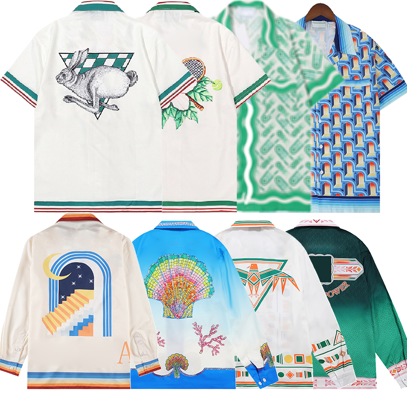 men casual shirts designer shirts men shirts casabalnca beach shirts designer shirts summer comfortable shorts sleeve classic printing men shirts asian size M-3XL