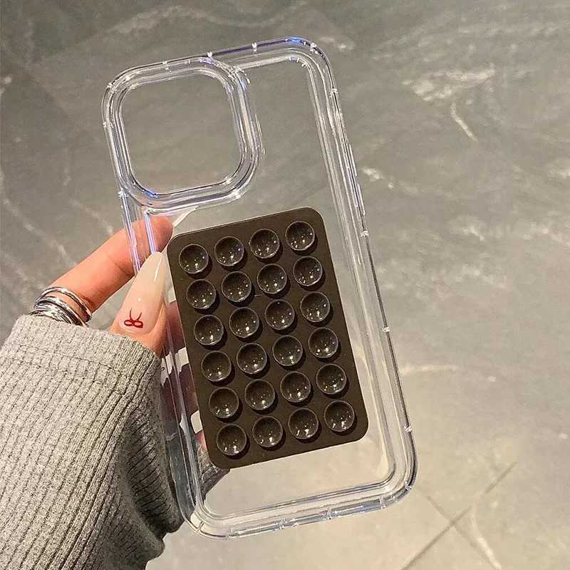 3D Suction Cup Phone Case For 16 15 14 13 12 11 Pro Max XR X XS 7 8 Plus SE2 Shockproof Bumper CoverXJ250321