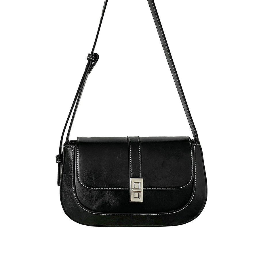 Chic Female Commuter Shoulder Bag - Durable PU Material, Perfect for Office Travel