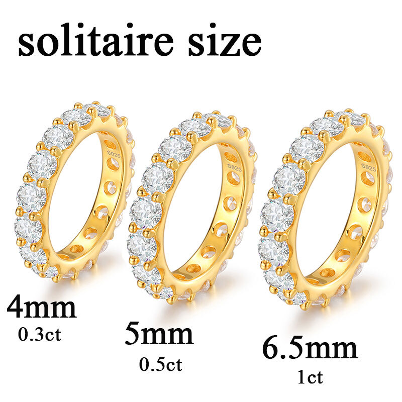 Unisex Moissanite Rings Sterling Silver 925 Jewelry Top Quality Men Moissanite Rings